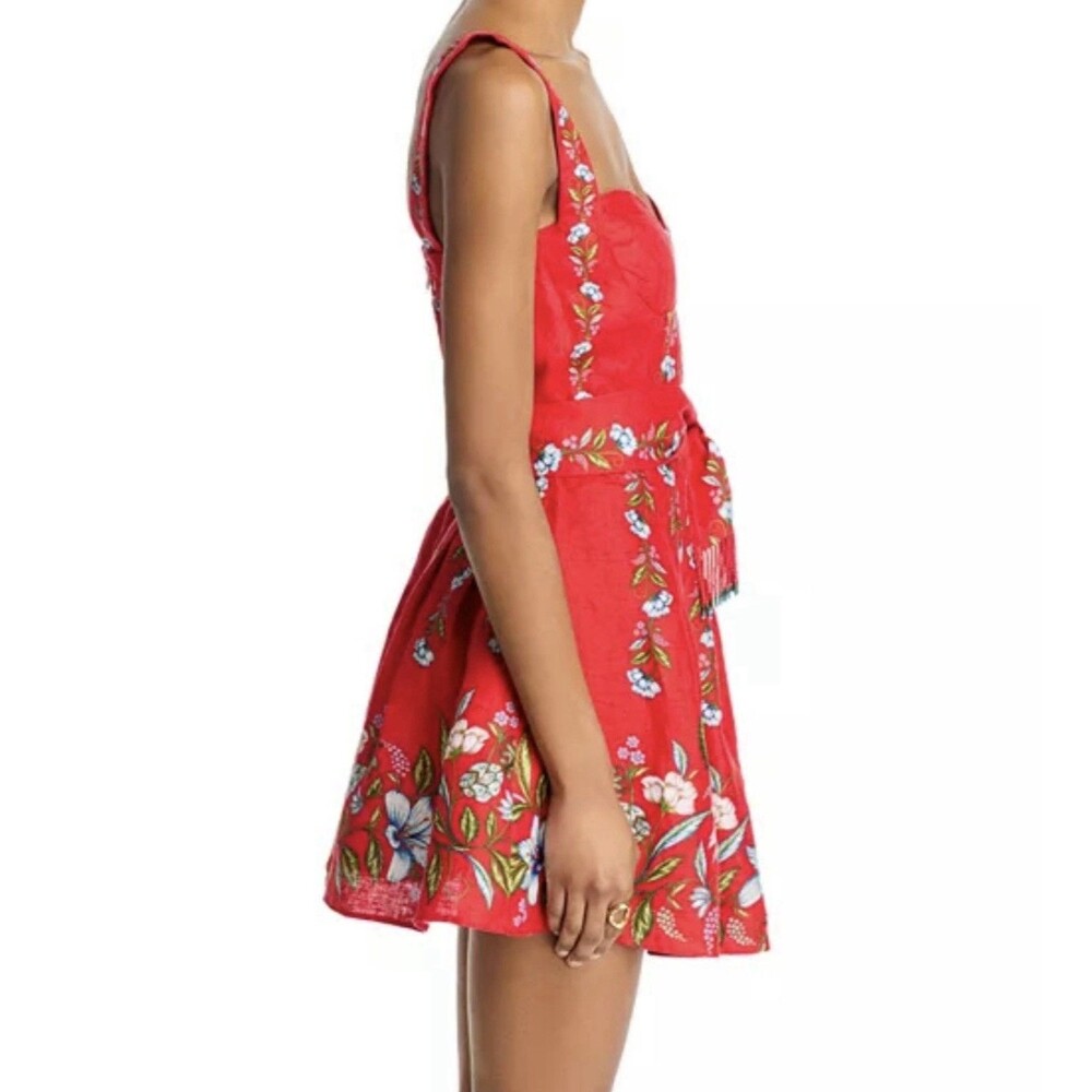 NWT Farm Rio Womens XL Mini Dress Red Sweet Bloom Bouquet Floral Coquette Boho - Picture 5 of 7